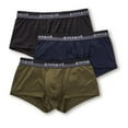 thumbnail image 1 of Men's Papi 980537 Microfiber Stretch Brazilian Trunks - 3 Pack (Navy/Olive/Black L), 1 of 1