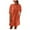 Orange, variant on Antinious Women Short Sleeve Round Neck Solid Button Pocket Casual Dress