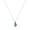 E, variant on Sterling Silver Natural Aquamarine Necklace Unique Design Oval Natural Stone Bone Chain