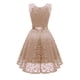 thumbnail image 4 of Vestido de dama de honor con cuello en V y encaje para mujer: vestido de fiesta formal con corte en A, poliéster, tallas estadounidenses 4-18, 4 of 6