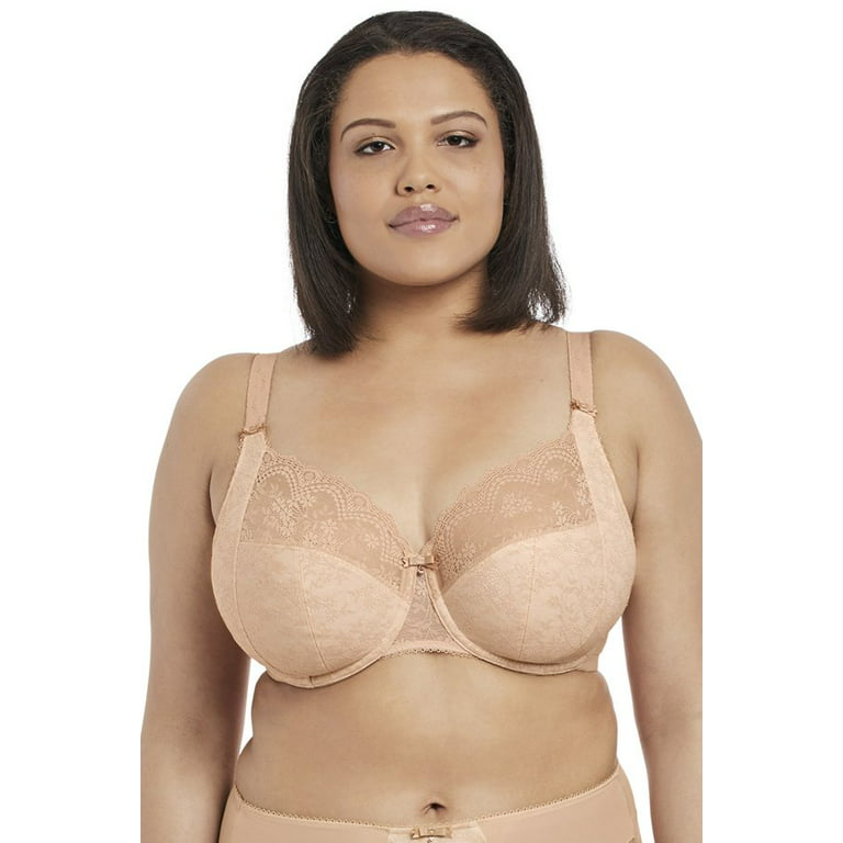 elomi women's plus-size tia underwire bandless bra bra, dune, 32j 