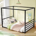 thumbnail image 6 of Queen Size Iron Platform Bed Frame,No Box Spring Needed,Black,For Bedroom, 6 of 7