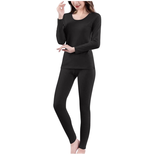 Besolor sous-Vêtements Thermiques pour Femmes Couche de Base Chaude d'Hiver Hauts et Bas pour Temps Froid Ski Randonnée Course