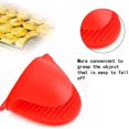 thumbnail image 4 of 2 manoplas de silicona para horno, guantes gruesos, agarraderas con agarraderas resistentes al calor, agarraderas de cocina resistentes al calor para cocinar hornear rojo, 4 of 5