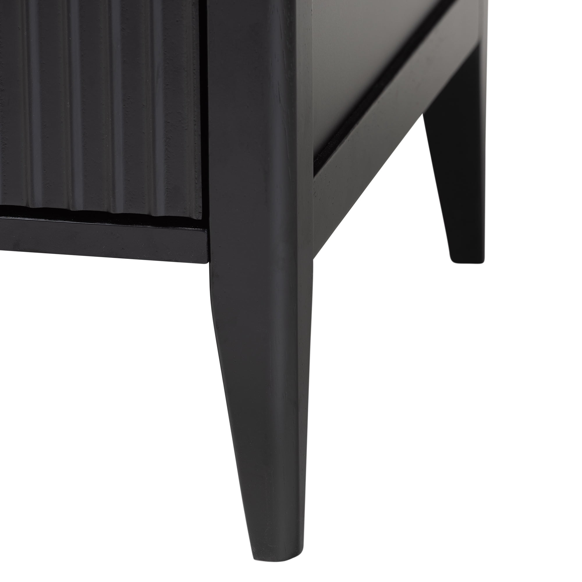 Baxton Studio Primrose Mid-Century Bedroom Set, King, Black