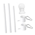 thumbnail image 3 of S SERENABLE Flag Pole Kit Anti Entanglement Metal for Outside House for Patio Decor Home White, 3 of 9