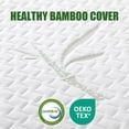 thumbnail image 5 of 8 inch bamboo mattress pad, hypoallergenic soft bamboo cover, twin full queen king size, cooling breathable mattress protector for kids adults, 5 of 7