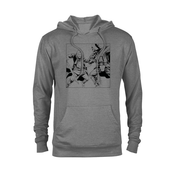 Star Wars Obi-Wan Kenobi vs Darth Vader Coloring Sketch - Pullover Hoodie for Adults - Customized-Athletic Heather