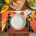 thumbnail image 4 of Black Women Placemats Set of 8, African Southwestern Boho Orange Yellow Placemats for Dining Table, Place Mats for Kitchen Tabletop, Waterproof Wipeable Dining Table Mats Set, 4 of 9