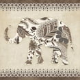 thumbnail image 4 of Gango Home Decor Chic Boho Elephant Wall Art; Two Beige 16x16in Hand-Stretched Canvases, 4 of 6