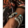 thumbnail image 2 of Woke Creations Womens Turquoise Fashion Jewelry Bangle Bracelet Silver in Gift Box, 2 of 5
