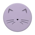 thumbnail image 3 of PopSockets Standard PopGrip, cara de gato negra, violeta claro, 3 of 6