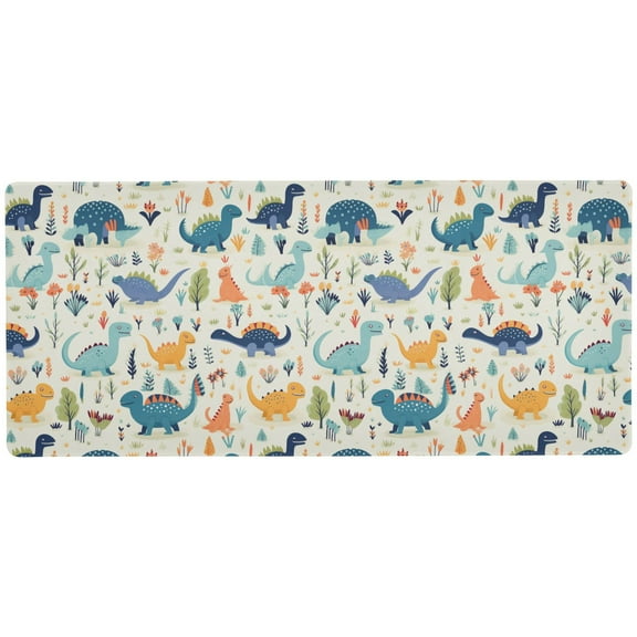 JSTEL Cute Dinosaur Dino Large Gaming Mouse Pad Big Mousepad Mice Keyboard Mat with Non-Slip Rubber Base for Computer Laptop Home & Office, 31.5 X 11.8 inch