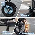 thumbnail image 3 of BroPath Electric Bike for Adults, Ebike, Electric Bicycle with 432WH Battery,14" Folding Ebike, 18MPH,20+ Miles(MAX),500W Motor,Multi-Shock Absorbers,UL2849,Commuting Mini E Bikes, 3 of 10