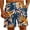 Blue Orange, variant on Aueoeo Men's Workout Shorts, Men's Summer Swim Trunks Quick Dry Surf Boardshorts Bathing Suit Shorts Print Beach Pants with Drawstring