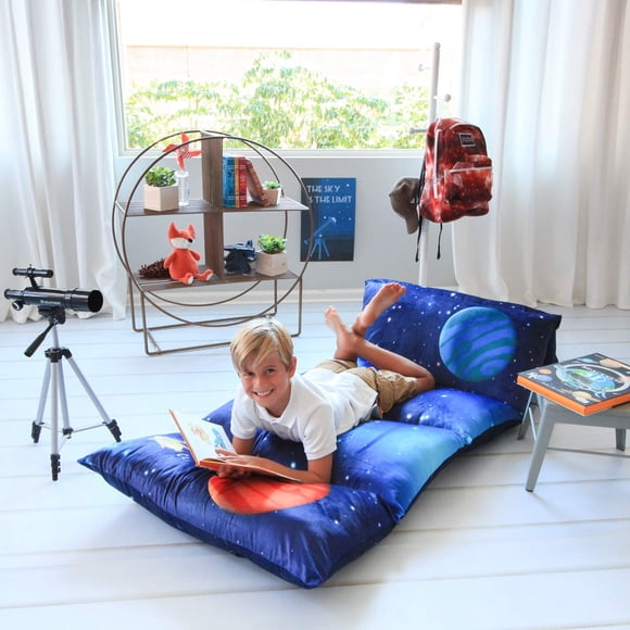 Butterfly Craze Housse de Coussin de Sol pour Lit et Chaise Longue (5 Coussins Grand Requis) - Coussin de Sol Parfait pour Enfants et Chaise Longue pour Lire et Jouer - Galaxie, Grand