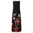 thumbnail image 4 of Robes d'Été pour Femmes 2022 Robe Longue d'Été Sans Manches Imprimée Col en V Ample Boho Plage avec Poches, 4 of 5