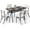 beige+black, variant on EastVita Modern 5 Piece Dining Table Set with Storage 43.3 inch Kitchen Table and 4 Upholstered Chairs Small Space Dining Furniture Set for Breakfast Nook Apartment Compact Homes