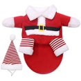 thumbnail image 2 of Disfraces navideños para mascotas, Disfraces navideños para perros Disfraces divertidos para gatos Vestir ropa de fiesta Cachorros Abrigos para perros de Año Nuevo Cosplay(3XL) Rojo Verde RV1016-0124139FYD, 2 of 5