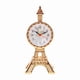 thumbnail image 2 of Reloj despertador de mesa con forma de Torre Eiffel, fácil de leer, multiusos, práctico para mesita de noche. Oro, 2 of 8