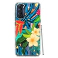 thumbnail image 1 of MUNDAZE Motorola Moto G Stylus 5G 2022 Shockproof Clear Hybrid Protective Phone Case Blue Monstera Pothos Tropical Floral Flowers Cover, 1 of 5