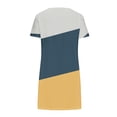 thumbnail image 5 of XuJwPNcy Dresses for Women V Neck Color Block Short Sleeve Summer Dresses Fashion Casual Sundress, 5 of 5