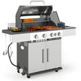thumbnail image 1 of Outsunny 4+1 Burner Propane Gas Grill Outdoor Portable BBQ with Cabinet, 1 of 10
