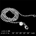 thumbnail image 4 of HOOUN Wholesale Silver Plated 2.4MM Bead Chain Round Ball Women Necklace NTB_HO@-24 inch, 4 of 8