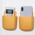 thumbnail image 4 of 2 Pcs Télécommande de Climatisation Boîte de Rangement Couleur Unie Contrôle d'Apparence Murale Petite Taille Conteneur d'Organisation Support de Téléphone Couleur Unie Bleu, 4 of 7