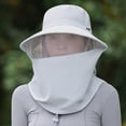 thumbnail image 6 of Btomtd Outdoor Sun Hat with Face & Neck Flap, UPF 50+ Wide Brim Breathable Fishing Hat for Hiking Travel Beach Cycling, Gray, 6 of 6
