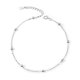 thumbnail image 4 of Pulsera de tobillo de plata de ley 925 Tobilleras multicapa para mujer Satélite,, 4 of 4