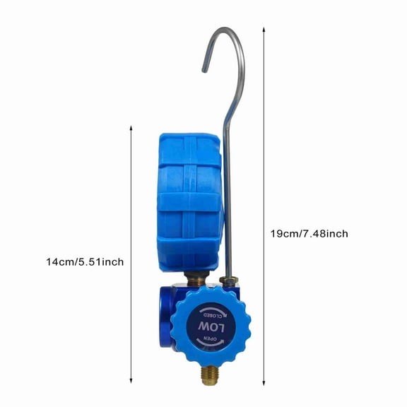 Single Manifold Gauge, Air Condition Manifold Gauge With Clear Scale, Fits R410A R22 R134A R404A Refrigerants