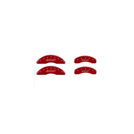 MGP Caliper Covers 14241SSS5RD SS Print Logo - Red Powder Coat - Set of 4 Fits select: 2016-2019 CHEVROLET CAMARO SS