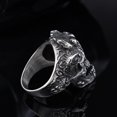 thumbnail image 3 of Anillo de acero de titanio con diseño de calavera de hip hop personalizado avanzado para hombres y mujeres, joyería de Halloween, 3 of 4