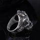 thumbnail image 4 of Anillo de acero de titanio con diseño de calavera de hip hop personalizado avanzado para hombres y mujeres, joyería de Halloween, 4 of 4