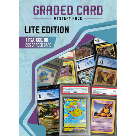 Graded Pokemon Card Mystery Booster Pack - Lite Edition by Collectors Summit (PSA, CGC, or BGS)