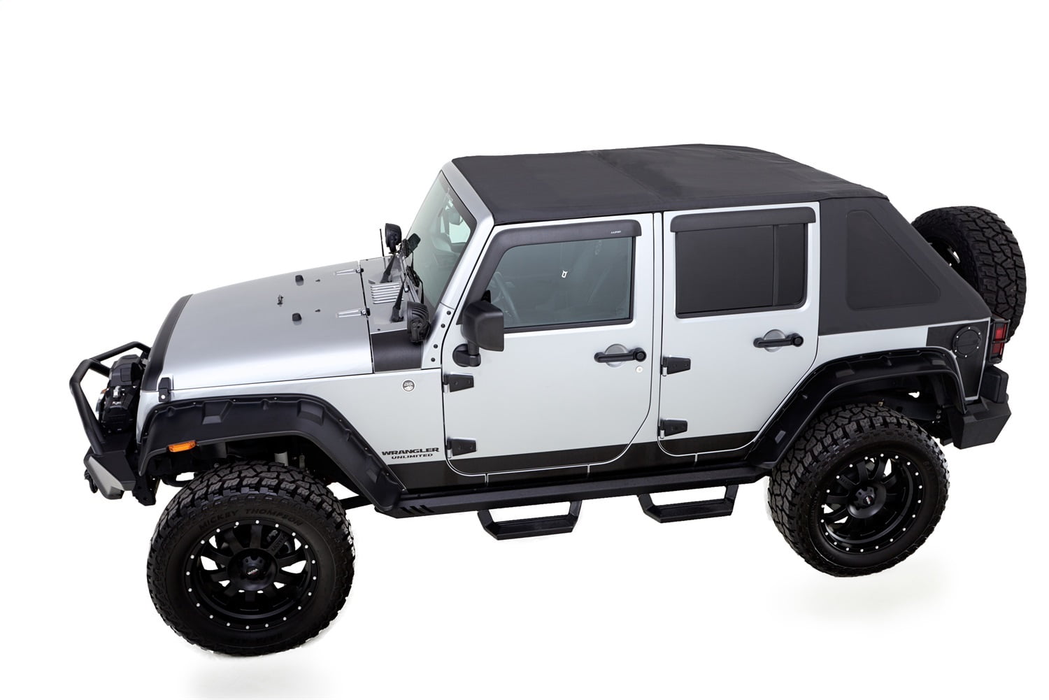 Black Diamond w//Tint Windows RAMPAGE PRODUCTS 919935 Factory Replacement Sailcloth Soft Top for 2011-2018 Jeep Wrangler JK 2 Door