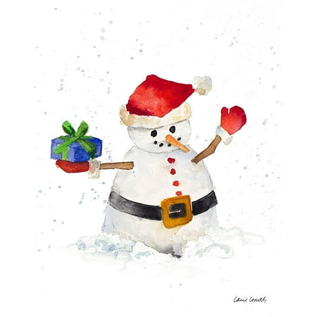 Watercolor Snowman - Watercolor Snowman II Poster Print by Lanie Loreth