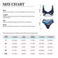thumbnail image 2 of Kdxio Moonlit Blue Wolf Print Women's 2 Piece High Waisted Wrap Spaghetti Strap Summer Swimsuit Bikini Set-XX-Large, 2 of 5
