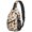 Thanksgiving Pumpkin Slice Leaf Pattern, variant on Thanksgiving Roast Turkey Pie Pattern Sling Backpack, Unisex Hiking Chest Pack with Side Mesh Pockets, Adjustable Ambidextrous Strap Gift Ideas for Holiday Birthday Gifts