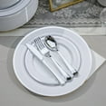 thumbnail image 5 of 600PCS Silver Disposable Plastic Plates, Silver Plastic Dinnerware Set Includes 100 Dinner Plates, Dessert Plate, Cups, Spoons, Forks, Knives for 100 Guests, Perfect for Party, Wedding, Birthday, 5 of 12
