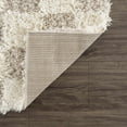 thumbnail image 5 of Hauteloom Atira Checkered Shag Area Rug - Checkboard Design - High Pile Fluffy Shaggy Touch - Square Tiles - Kids Room, Nursery, Living Room Shaggy Carpet - Beige, Cream, White - 5'3" x 7'3", 5 of 13
