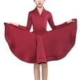 thumbnail image 4 of YM YOUMU Girls Latin Dance Dress Long Sleeve Dancewear for Ballroom Salsa Practice, 4 of 4