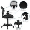 thumbnail image 4 of Flash Furniture Mid-Back Black Mesh Swivel Ergonomic Task Office Chair with T-Arms - Desk Chair, 4 of 17