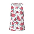 thumbnail image 4 of Xecao Watermelon Men's Tank Top Workout Quick Dry Sleeveless Gym Jogging Muscle Shirts Summer Swim Beach Tops, 4 of 9