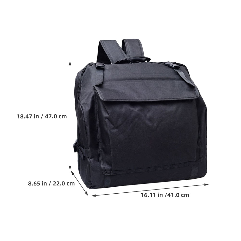LULULION Musical Instrument Storage Portable Accordion Case Black 1Pcs