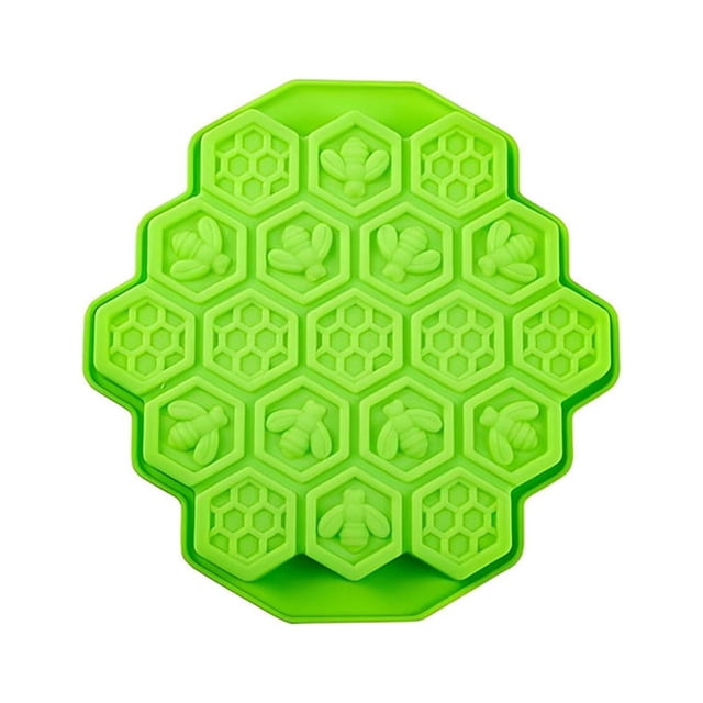 Bearachild Silicona 19 cavidades Jabón de chocolate Herramientas para pasteles Utensilios para hornear Molde Bandeja para galletas Herramientas y accesorios para hornear Verde