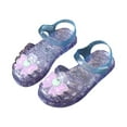 thumbnail image 3 of Gubotare Little Girls Sandals Girls Sandles Shoes Girls Sandals Jelly Mary Jane Dance Party Shoes for Kids Toddler Toddler Slip On (Purple,Size 13), 3 of 7