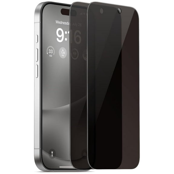 2-Pack Privacy Tempered Glass Screen Protector for iPhone 16
