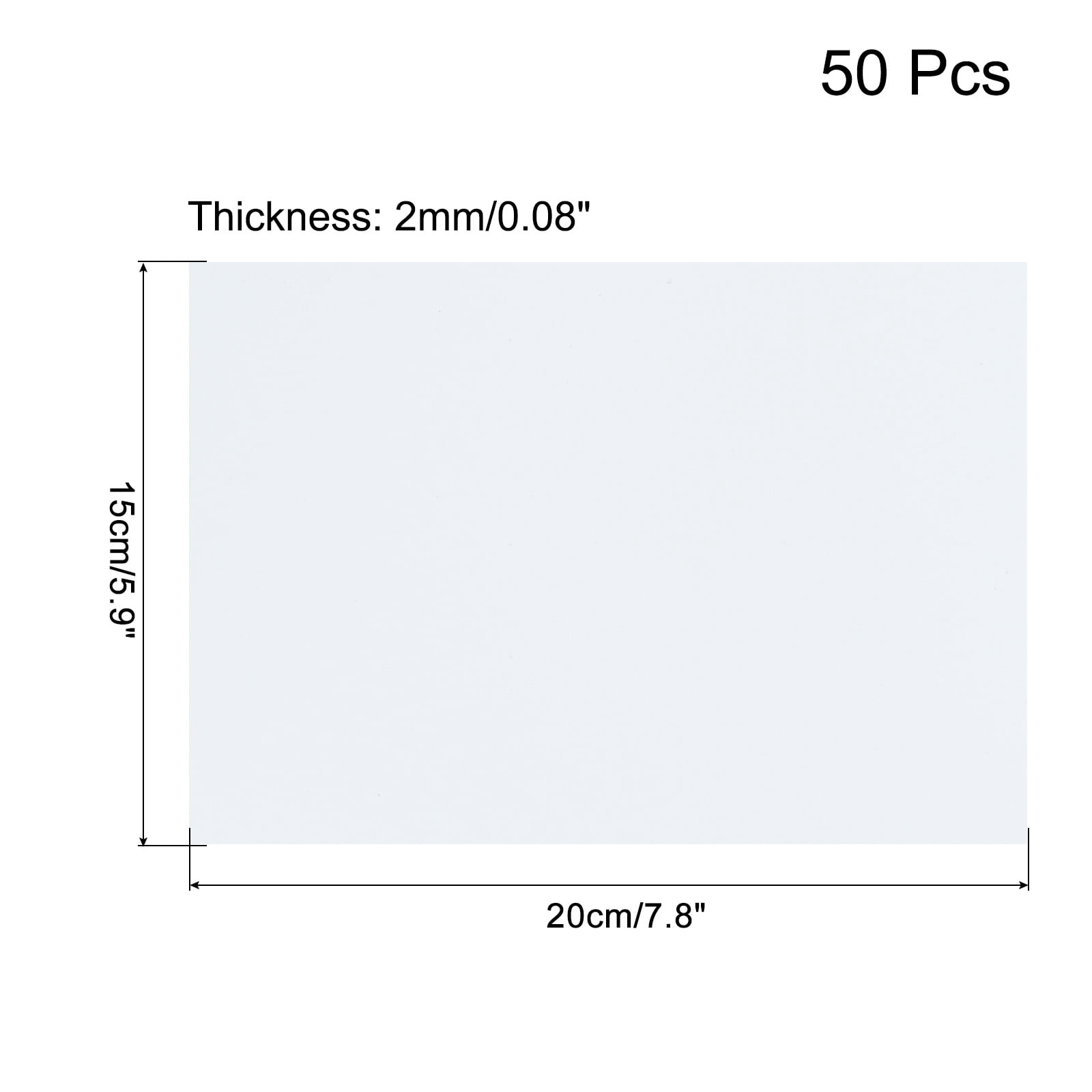 Uxcell 50 Pack EVA Foam Sheets White 7.8 Inch x 5.9 Inch 2mm Thick Crafts Foam EVA Sheets for Costumes, Crafts Projects